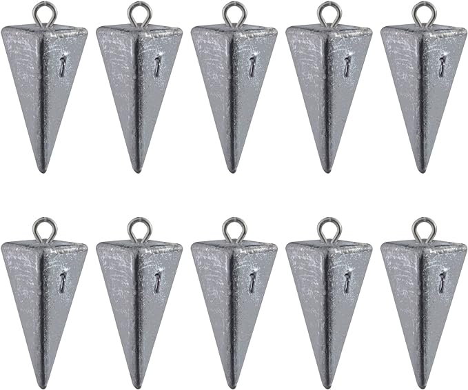Pyramid Sinkers for Surf Fishing